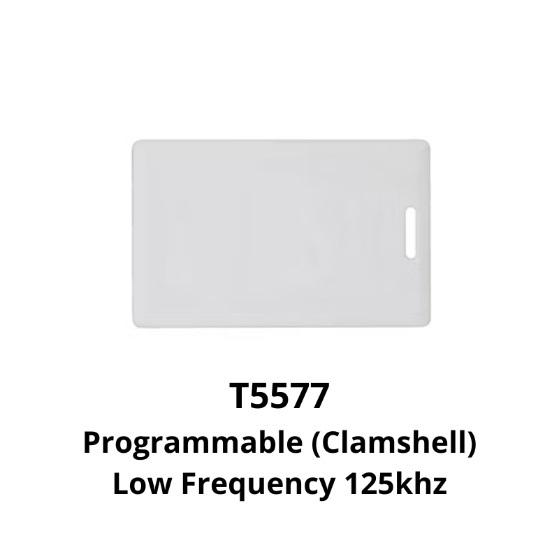 Blank Thick T5577 Rewritable 125khz Low Frequency Cards (White) - Pack of 10