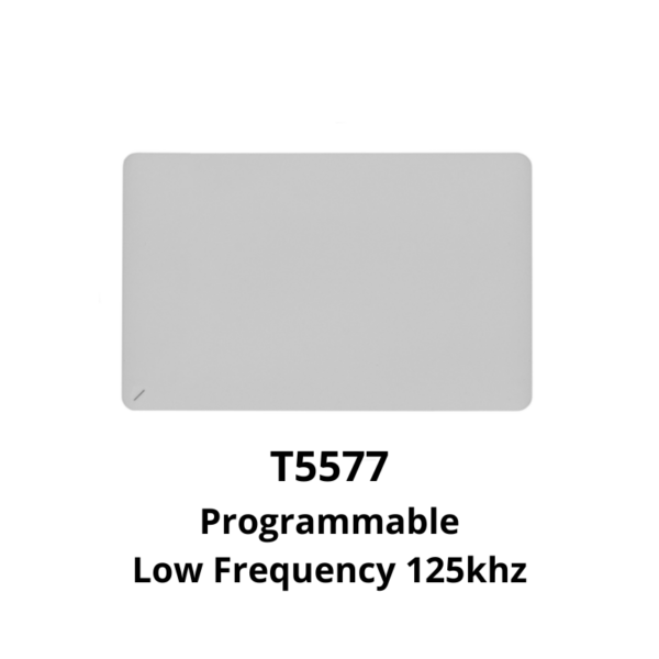 Blank Rewritable Thin T5577 Rewritable 125khz Low Frequency Cards (White) - Pack of 10